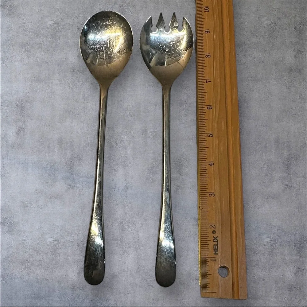 Vintage‎ Italy Silverplated Salad Serving Set 12